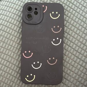 Smiley Face Phone Case - Black